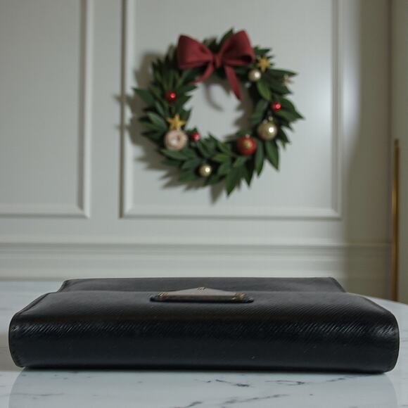 Authentic Prada Saffiano Leather Triangle Logo Trifold Black Wallet - Picture 7 of 16